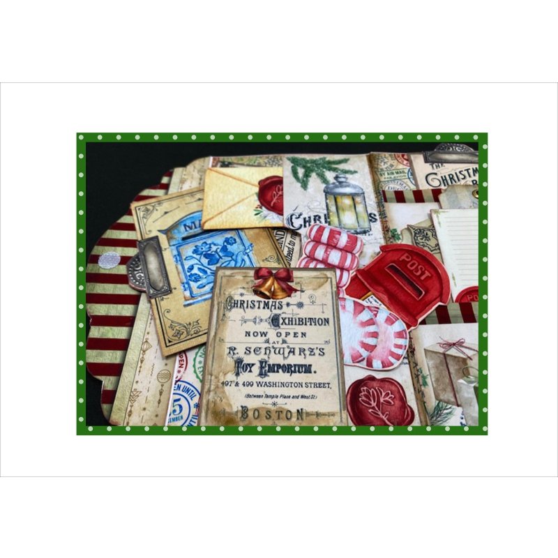 画像6: 初めてさんにもお勧め☆サンタクロース＊クリスマス＊丸型マジックテープ付き＊自分で作るジャンクジャーナル＊作り方付き♪素材セット＊ オリジナル