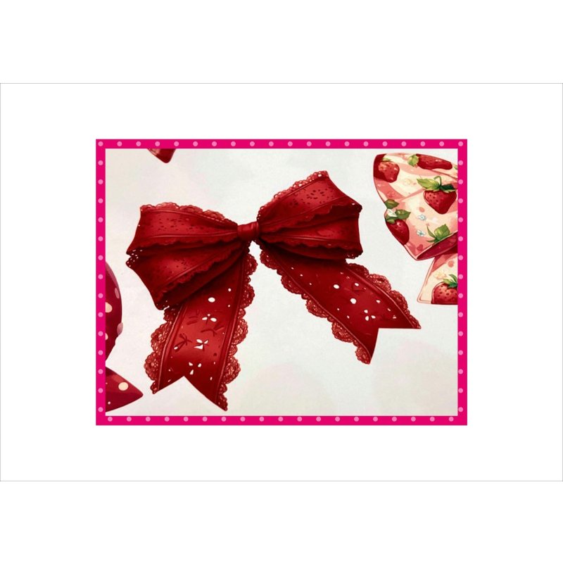 画像5: いろいろリボン＊レッド＊コラージュペーパー＊大小＊4枚＊オリジナル