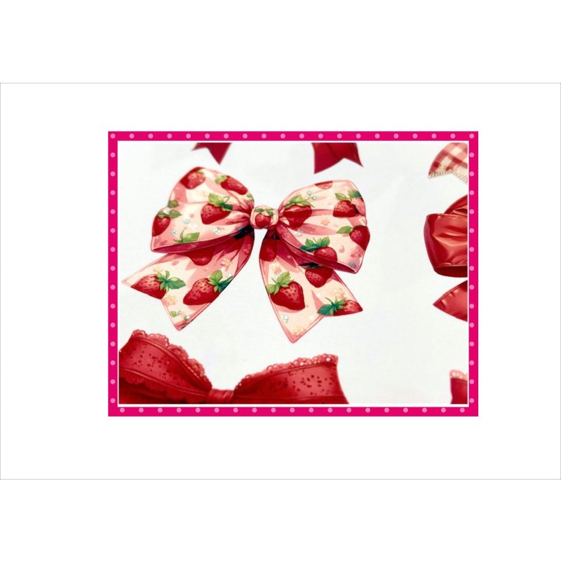 画像9: いろいろリボン＊レッド＊コラージュペーパー＊大小＊4枚＊オリジナル