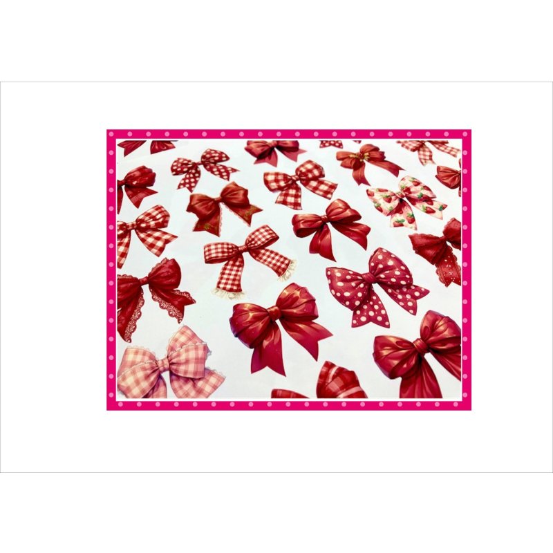 画像4: いろいろリボン＊レッド＊コラージュペーパー＊大小＊4枚＊オリジナル