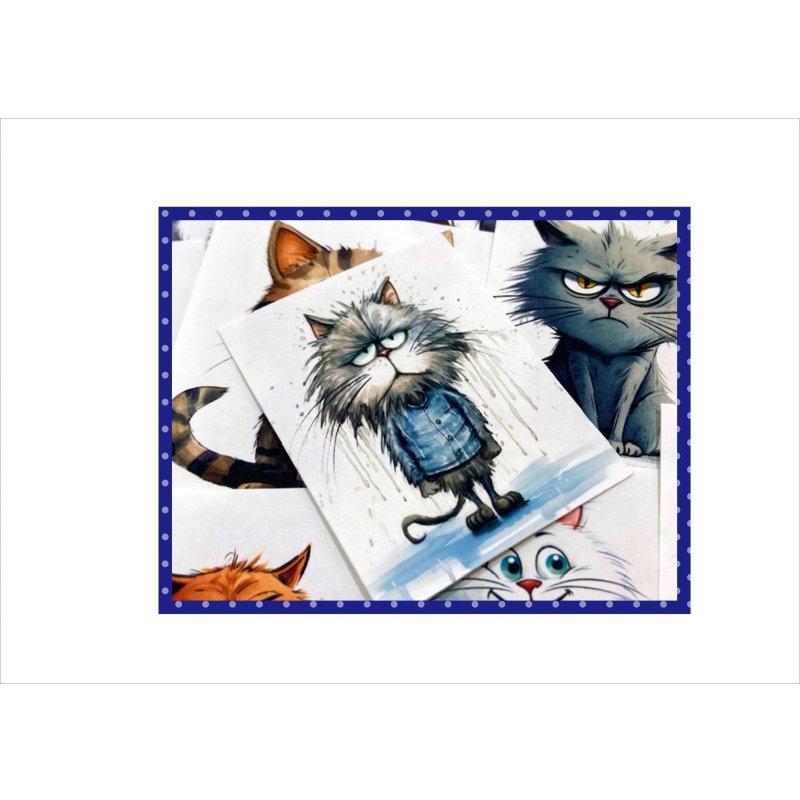 画像3: カットシール＊いたずらニャンコの仲間たち＊柄違い68枚＊オリジナル