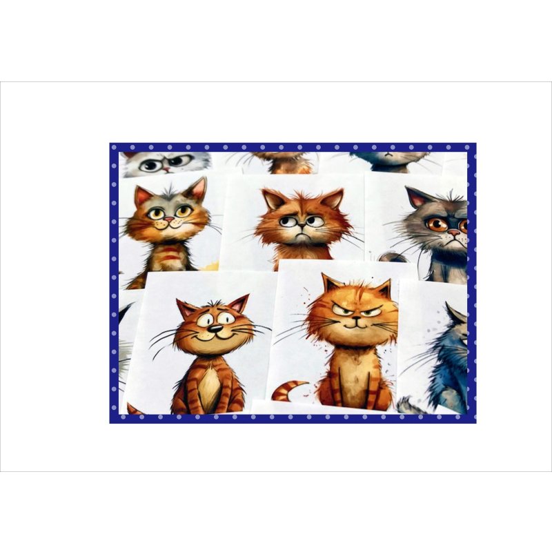 画像14: カットシール＊いたずらニャンコの仲間たち＊柄違い68枚＊オリジナル