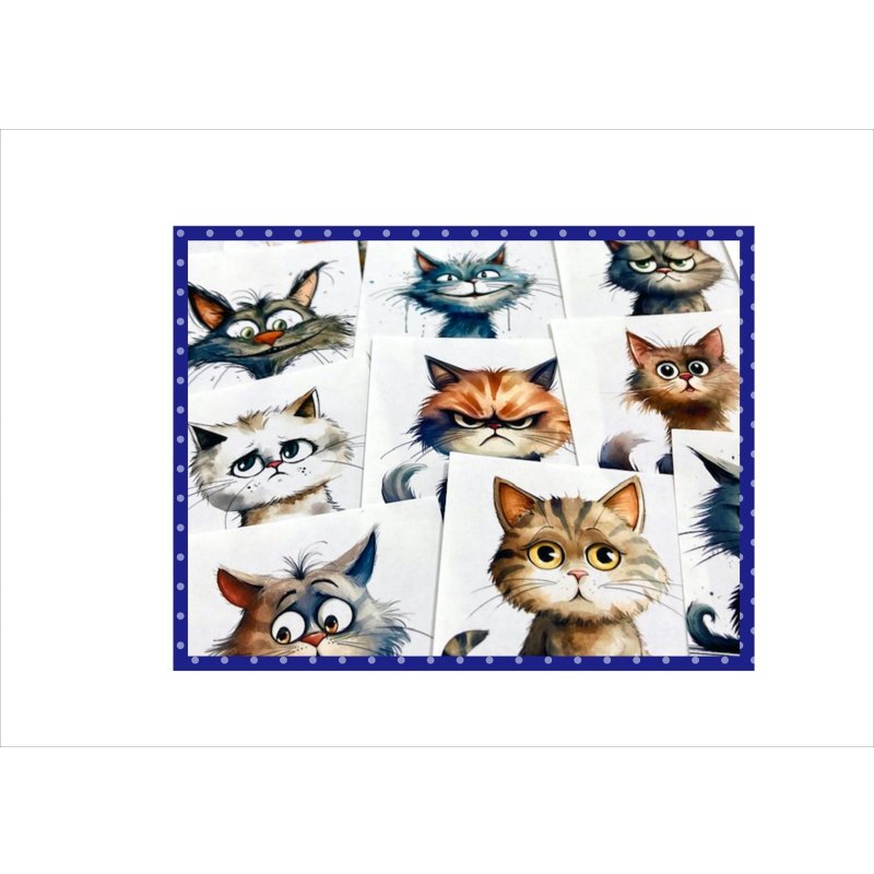 画像13: カットシール＊いたずらニャンコの仲間たち＊柄違い68枚＊オリジナル