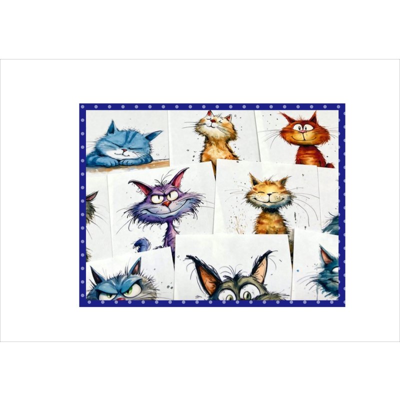 画像16: カットシール＊いたずらニャンコの仲間たち＊柄違い68枚＊オリジナル