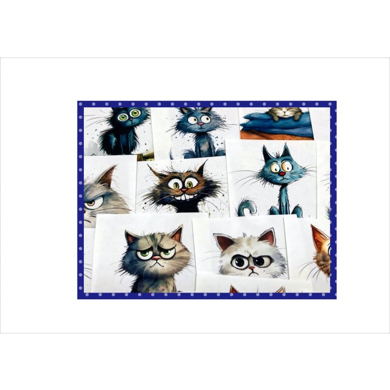 画像15: カットシール＊いたずらニャンコの仲間たち＊柄違い68枚＊オリジナル