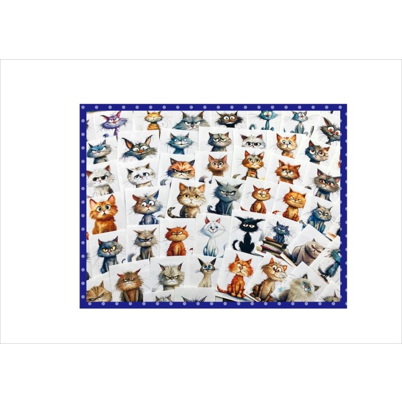 画像18: カットシール＊いたずらニャンコの仲間たち＊柄違い68枚＊オリジナル