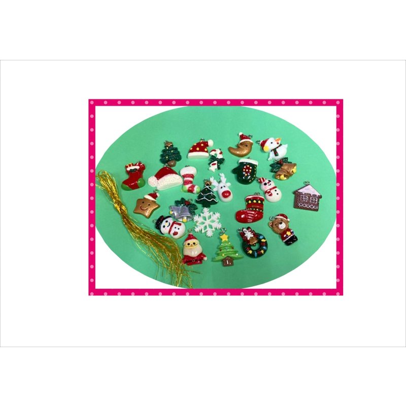 画像12: アドベントカレンダー＊クリスマス＊ジャンクジャーナル＊丸型マジックテープ付き＊素材セット＊ オリジナル