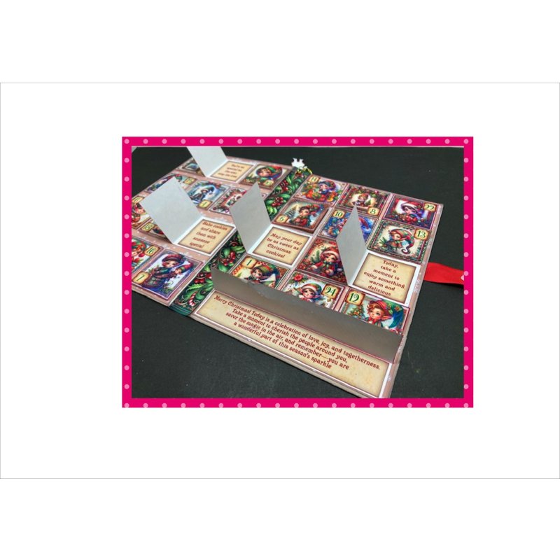 画像9: アドベントカレンダー＊クリスマス＊ジャンクジャーナル＊丸型マジックテープ付き＊素材セット＊ オリジナル