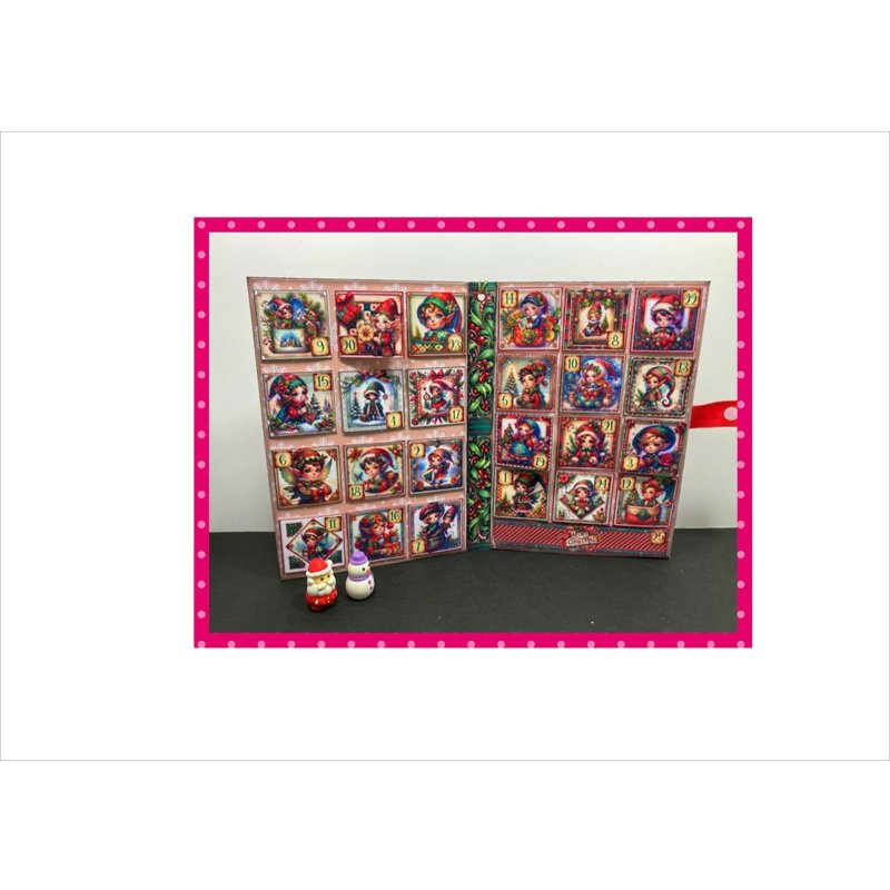 画像8: アドベントカレンダー＊クリスマス＊ジャンクジャーナル＊丸型マジックテープ付き＊素材セット＊ オリジナル