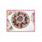 ドイリーレース＊刺繍＊コラージュペーパー＊柄違い5枚＊オリジナル