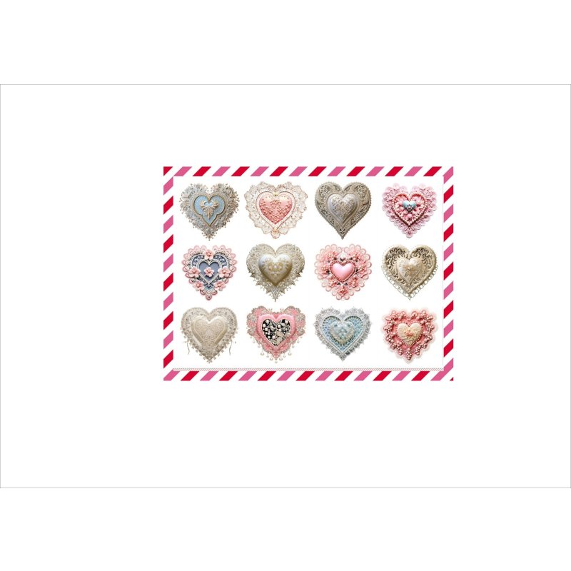 画像15: ハート型ドイリー*刺繍*コラージュペーパー*3種×2枚*オリジナル