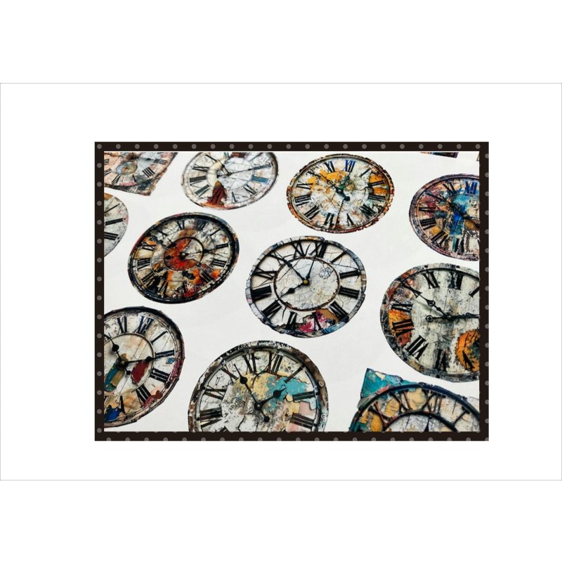 画像8: おしゃれ時計*コラージュペーパー*柄違い4枚*オリジナル