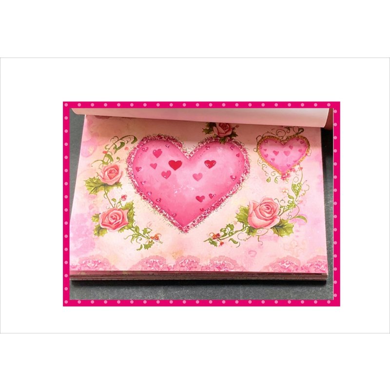 画像3: 全部柄が違う♪ハートのメモ帳＊40枚＊オリジナル