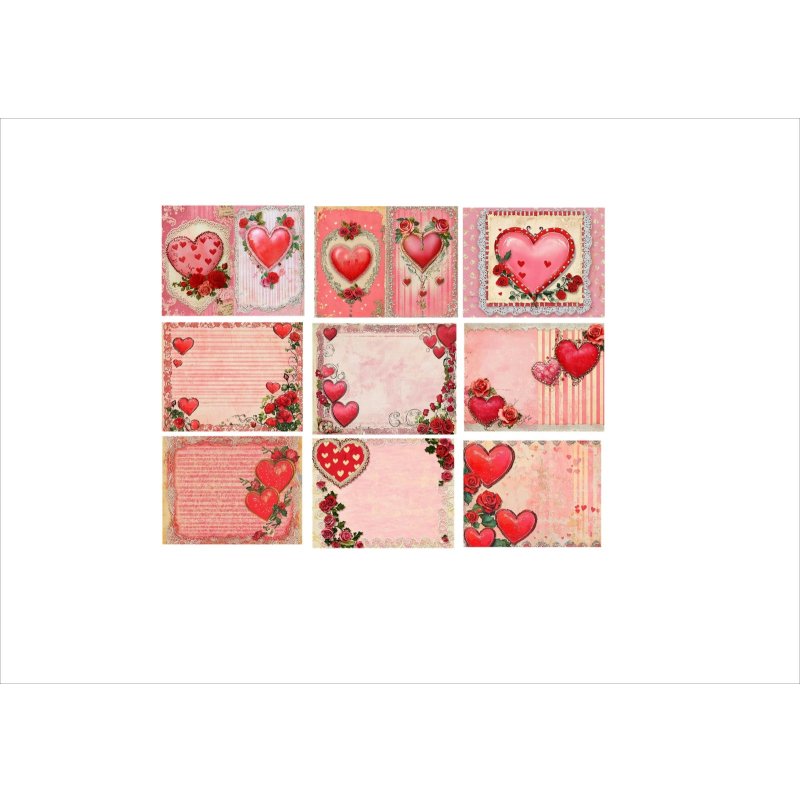 画像10: 全部柄が違う♪ハートのメモ帳＊40枚＊オリジナル