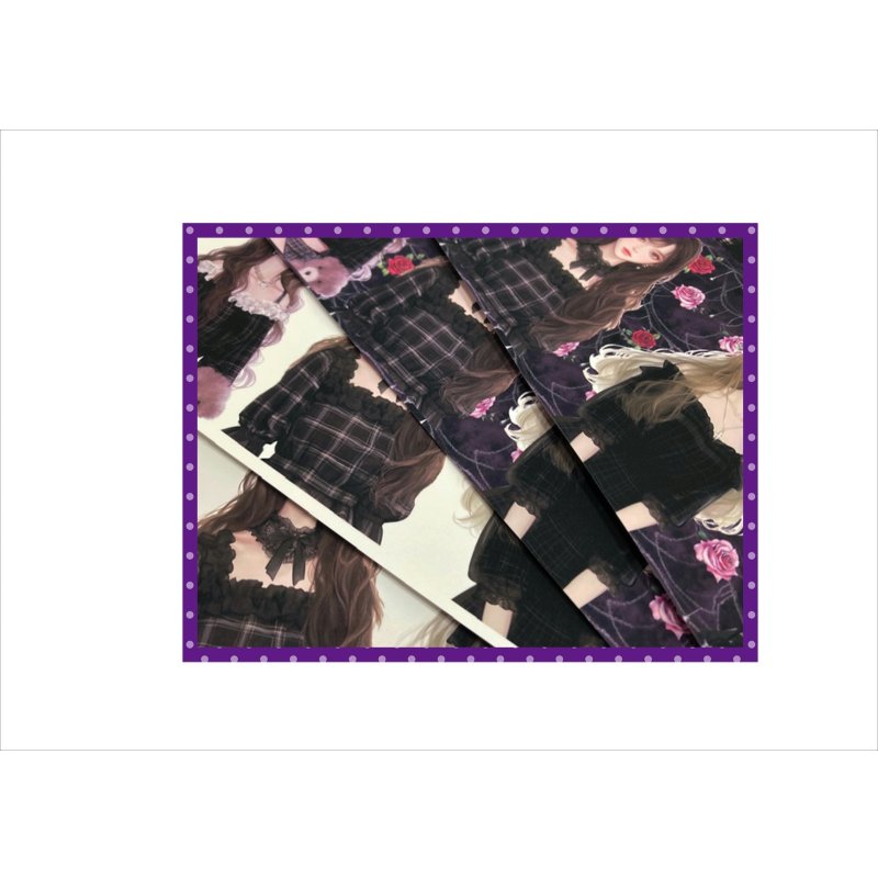 画像3: ガール＊ゴシックローズ＊コラージュペーパー＊4枚＊オリジナル