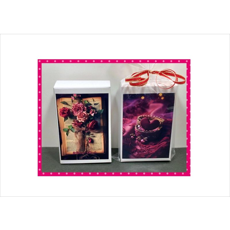 画像3: バーガンディハート＊BOX入り＊カード＊メモ＊柄違い＊50枚入り♪＊オリジナル