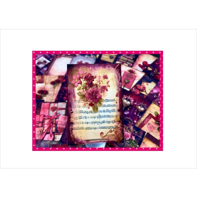 画像9: バーガンディハート＊BOX入り＊カード＊メモ＊柄違い＊50枚入り♪＊オリジナル