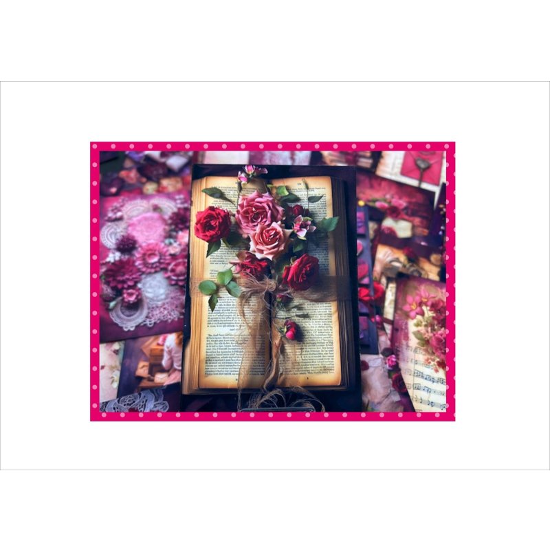 画像15: バーガンディハート＊BOX入り＊カード＊メモ＊柄違い＊50枚入り♪＊オリジナル