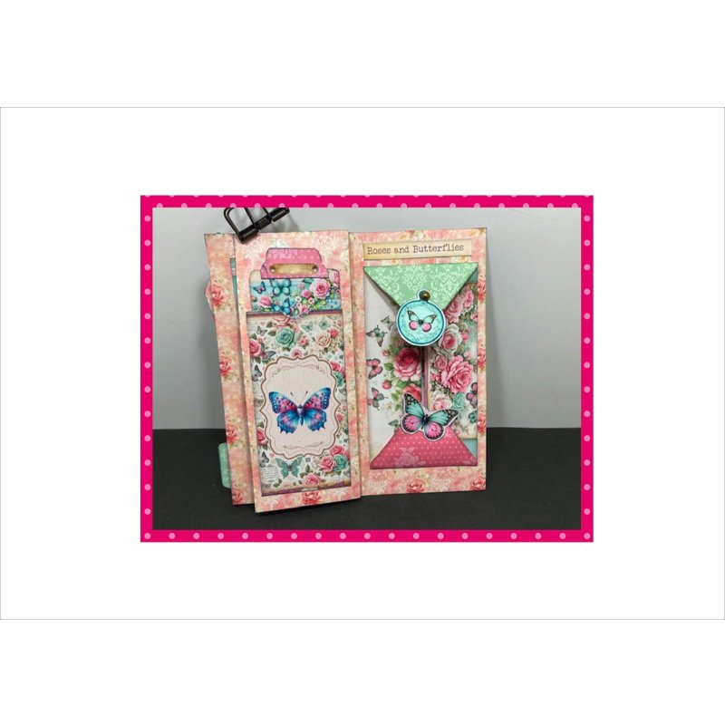 画像8: バラと蝶＊ジャンクジャーナル＊スポンジシール付き＊作り方あり♪＊ オリジナル