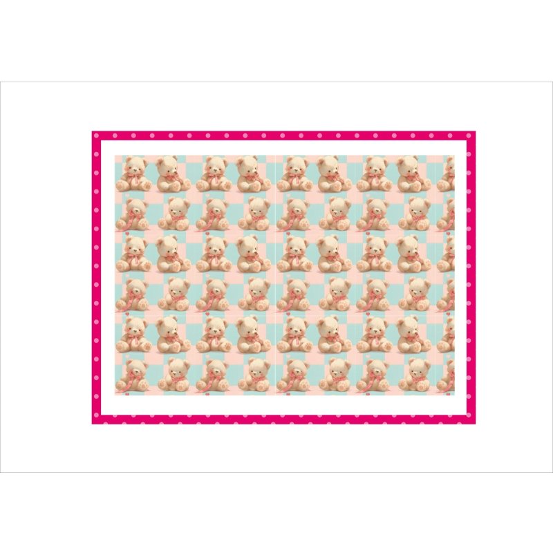 画像3: ハートベアー＊コラージュペーパー＊柄違い5枚＊オリジナル