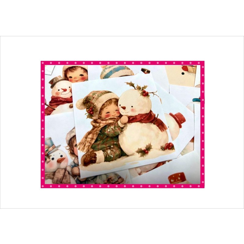 画像7: 雪だるまと お友達*カットシール*柄違い*20枚*オリジナル