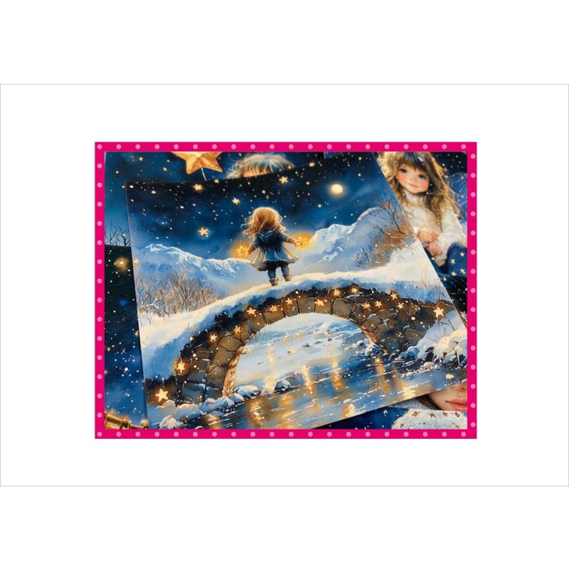 画像5: 星空と女の子＊ミニ折り紙＊柄違い＊30枚＊オリジナル