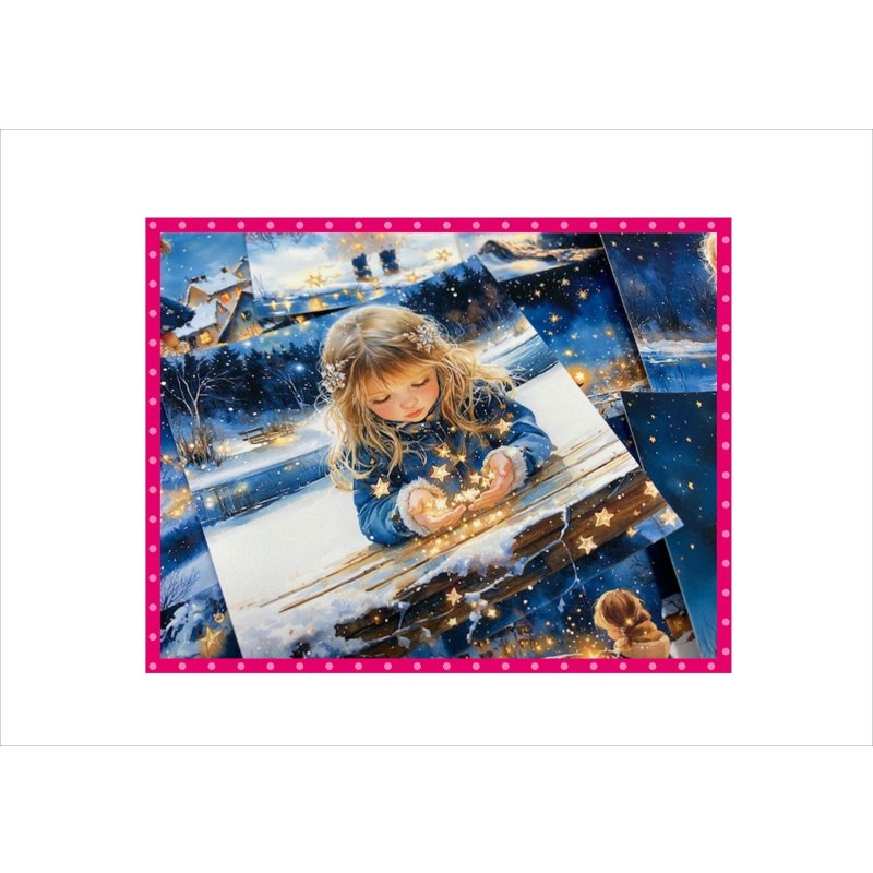 画像10: 星空と女の子＊ミニ折り紙＊柄違い＊30枚＊オリジナル