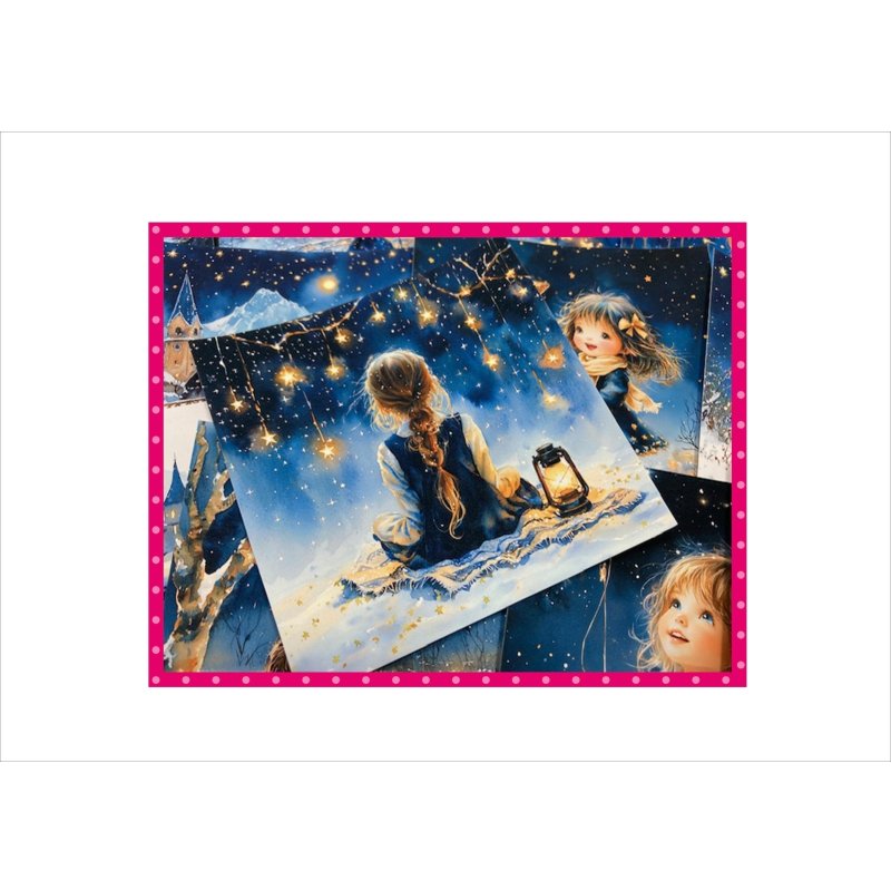 画像9: 星空と女の子＊ミニ折り紙＊柄違い＊30枚＊オリジナル