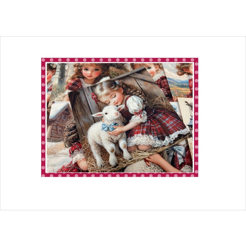 画像10: ひつじさんと仲良し＊メモ帳＊両面印刷＊柄違い29枚＊オリジナル