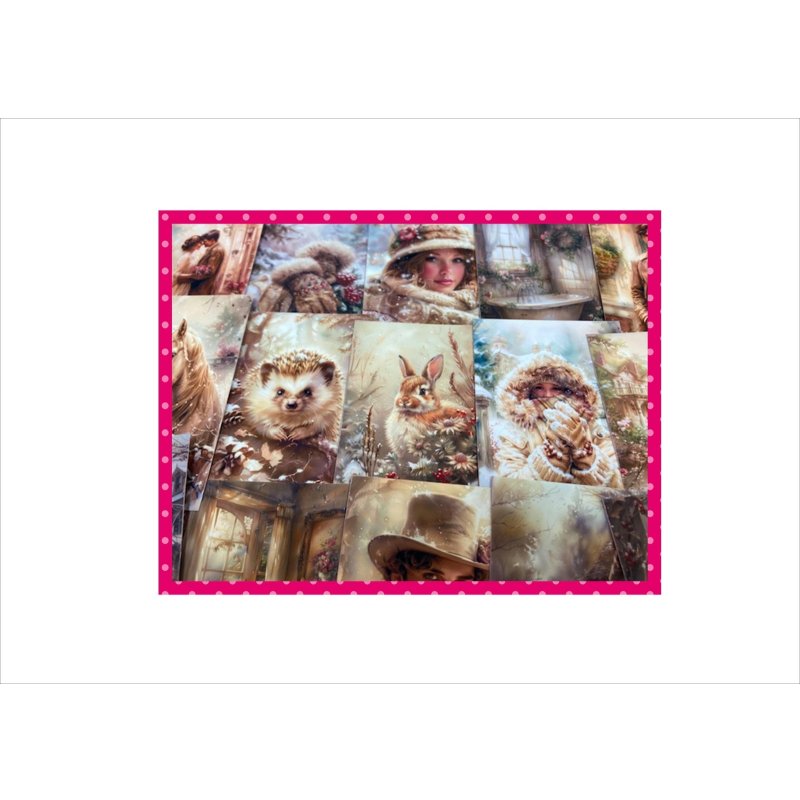 画像14: ウィンター・冬景色＊BOX入り＊カード＊メモ＊柄違い＊50枚入り♪＊オリジナル