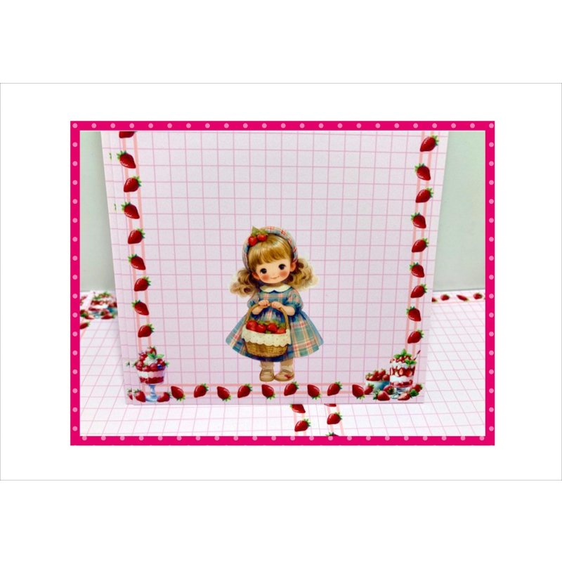 画像9: いちご大好き♪女の子＊メモ帳＊36枚＊オリジナル