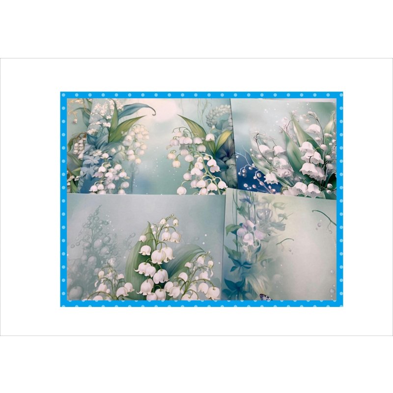 画像12: 優しいスズラン＊ペーパーセット＊柄違い18枚＊オリジナル