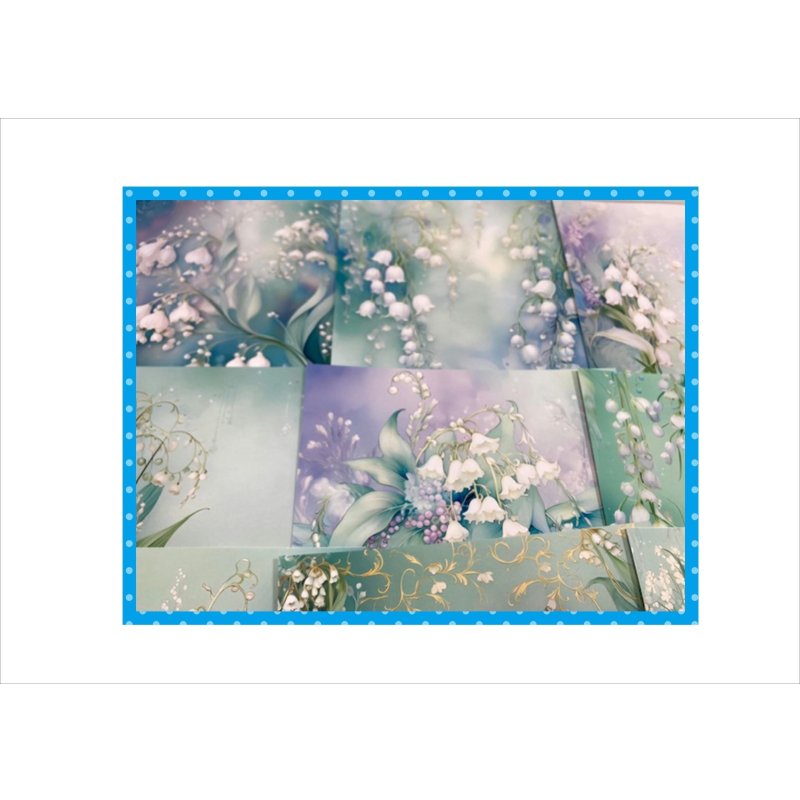 画像10: 優しいスズラン＊ペーパーセット＊柄違い18枚＊オリジナル