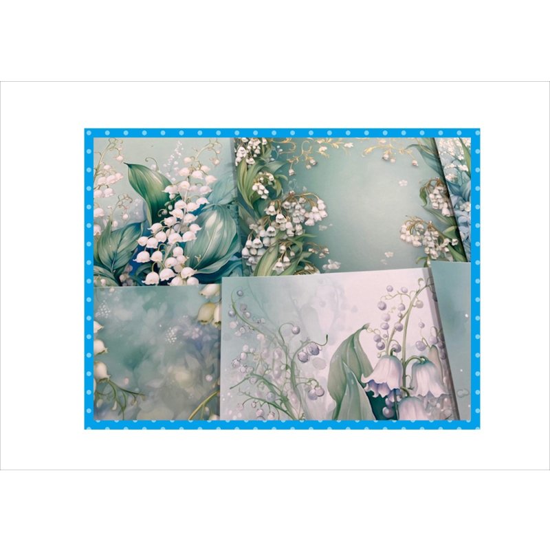 画像13: 優しいスズラン＊ペーパーセット＊柄違い18枚＊オリジナル