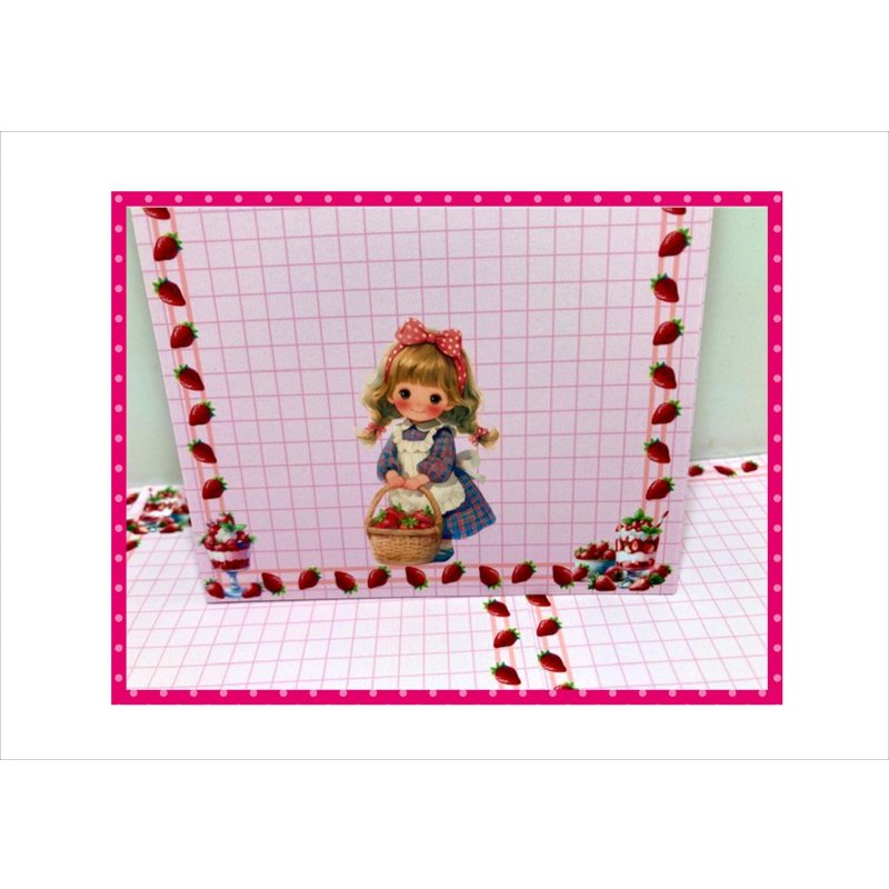 画像5: いちご大好き♪女の子＊メモ帳＊36枚＊オリジナル