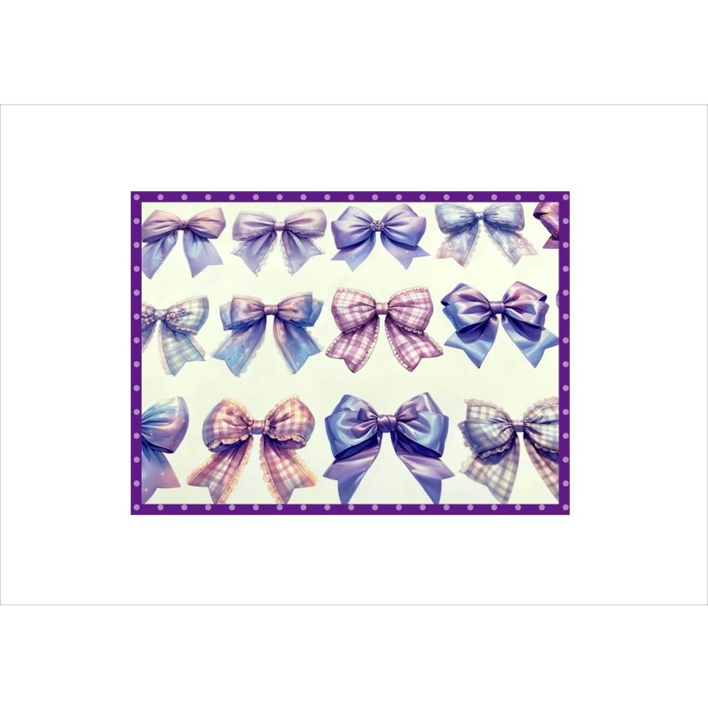 画像4: いろいろリボン＊パープル＊コラージュペーパー＊大小＊4枚＊オリジナル