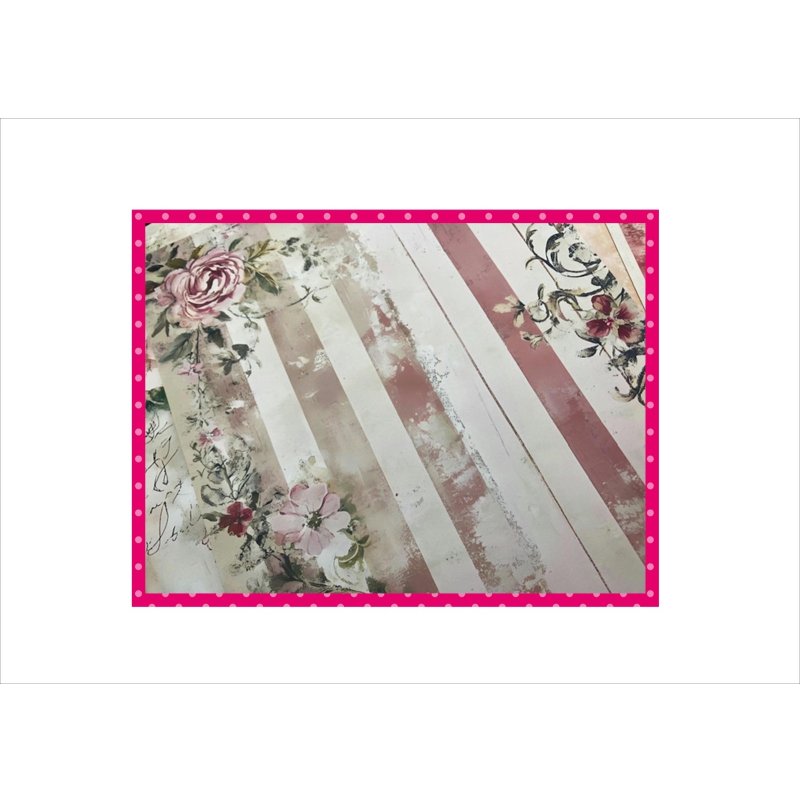 画像6: シャビーピンク＊コラージュペーパー＊柄違い5枚＊オリジナル