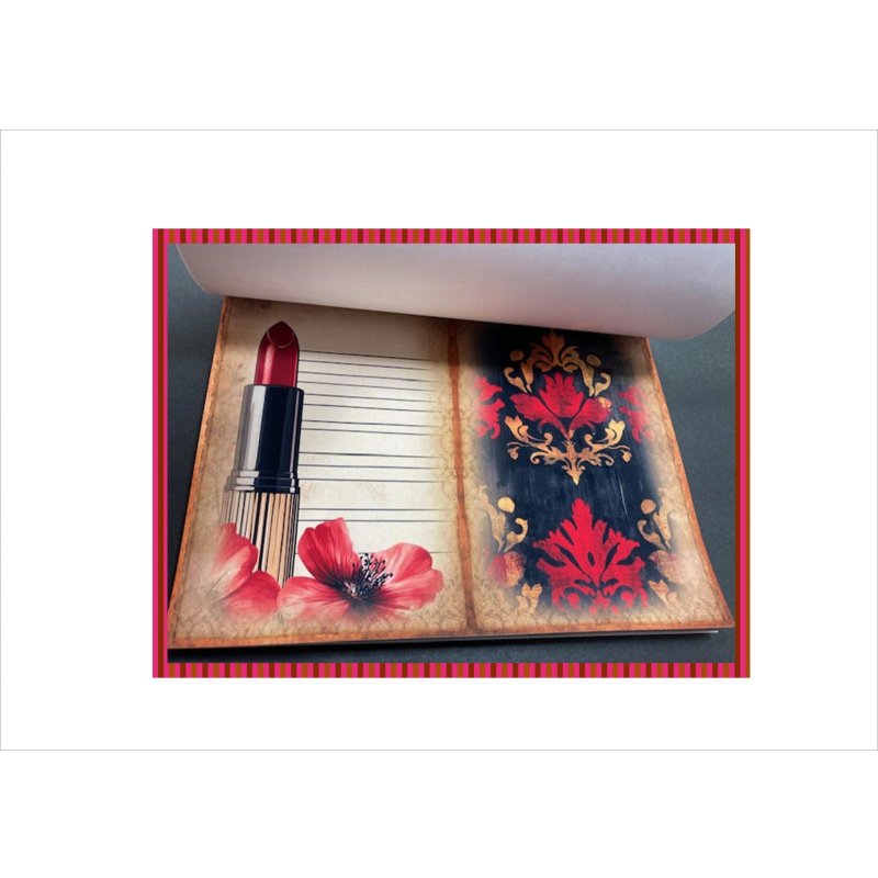 画像4: 赤と黒のペーパーセット＊ロマンティック＊コラージュペーパー＊柄違い28枚＊オリジナル