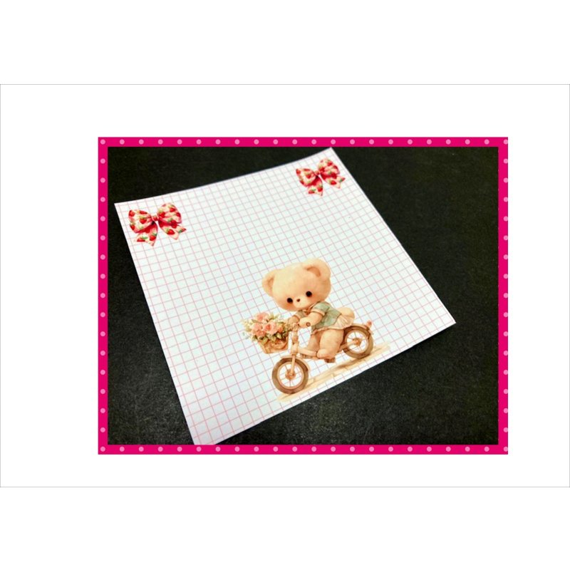 画像9: サイクリングくまさん＊メモ帳＊48枚＊オリジナル