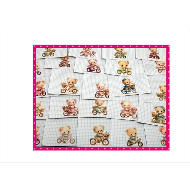 画像3: サイクリングくまさん＊メモ帳＊48枚＊オリジナル