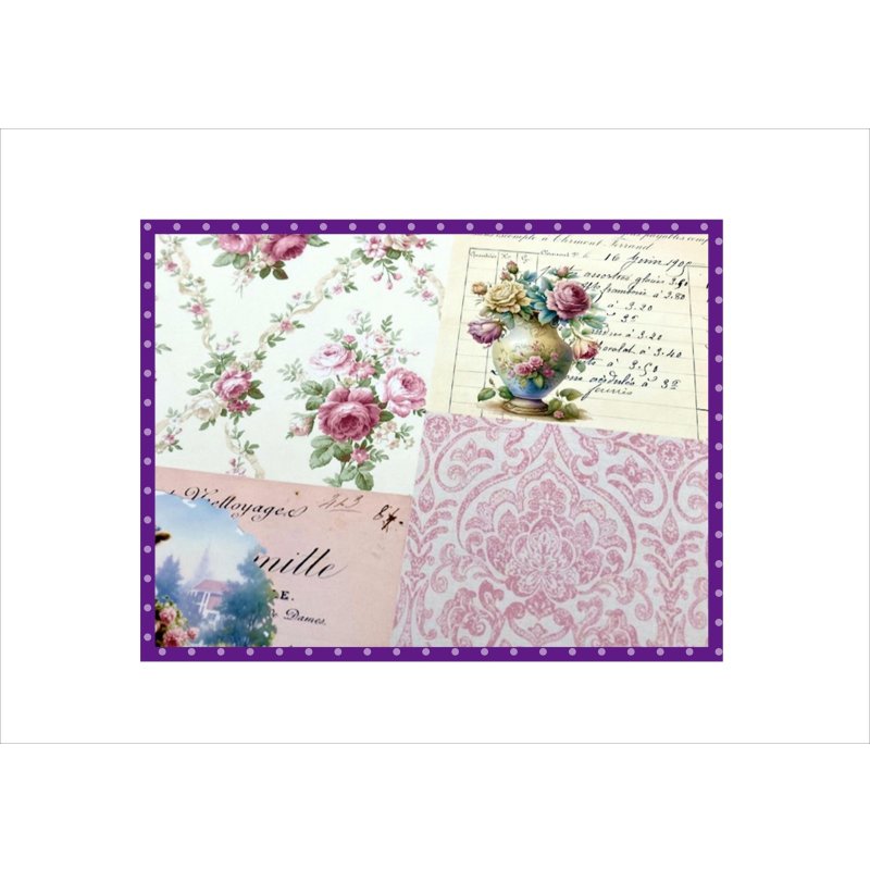 画像10: プロムナード＊コラージュペーパー＊柄違い5枚＊オリジナル