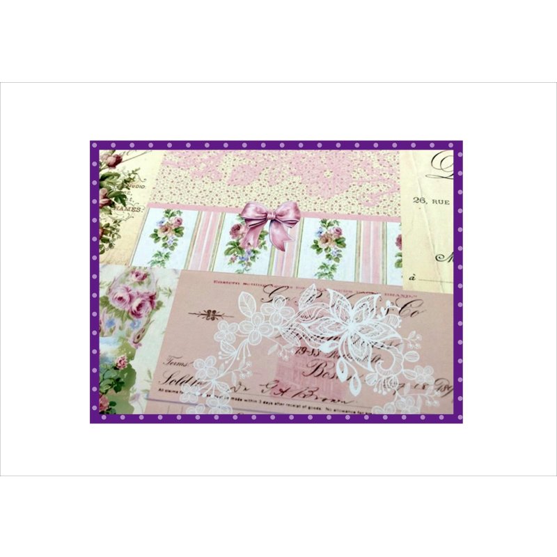 画像8: プロムナード＊コラージュペーパー＊柄違い5枚＊オリジナル