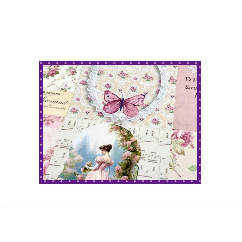 画像7: プロムナード＊コラージュペーパー＊柄違い5枚＊オリジナル