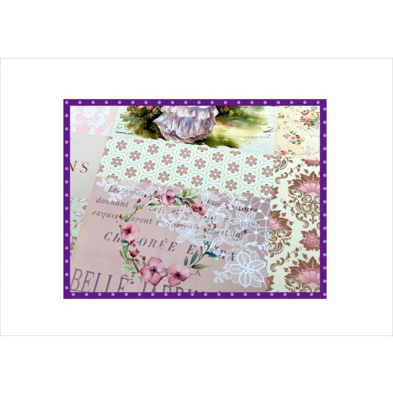 画像9: プロムナード＊コラージュペーパー＊柄違い5枚＊オリジナル