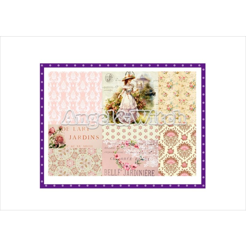 画像4: プロムナード＊コラージュペーパー＊柄違い5枚＊オリジナル