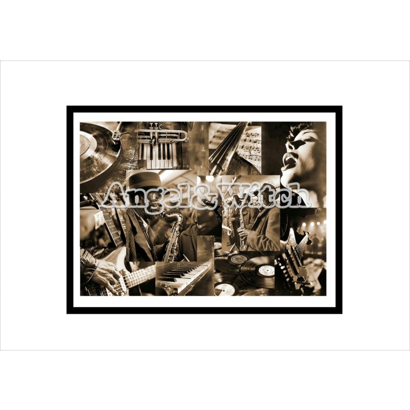 画像11: ブルース＊R＆B＊コラージュペーパー＊4枚（2柄×2色）＊オリジナル