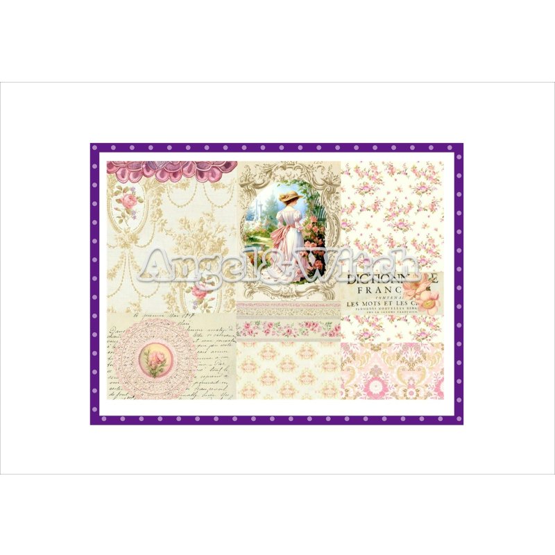 画像6: プロムナード＊コラージュペーパー＊柄違い5枚＊オリジナル