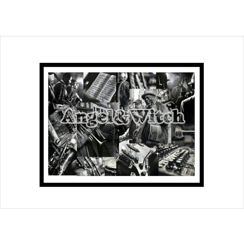 画像10: ブルース＊R＆B＊コラージュペーパー＊4枚（2柄×2色）＊オリジナル