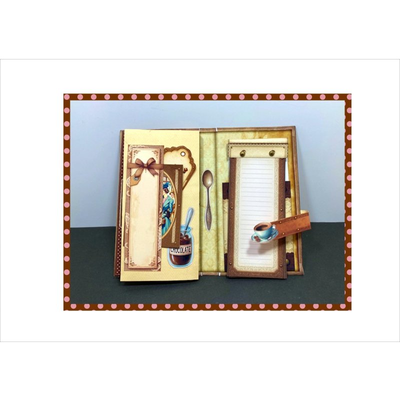 画像9: パリのコーヒーショップ＊ジャンクジャーナル＊ブラッズ＆マジックテープ付き＊作り方あり♪＊ オリジナル