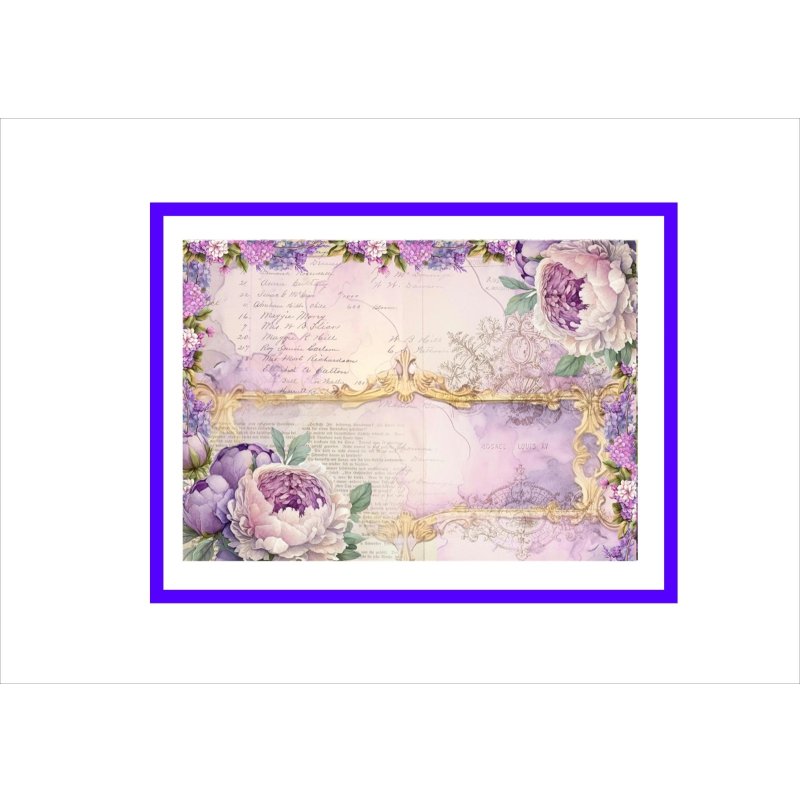 画像8: ヴィクトリアパープル＊コラージュペーパー＊柄違い5枚＊オリジナル